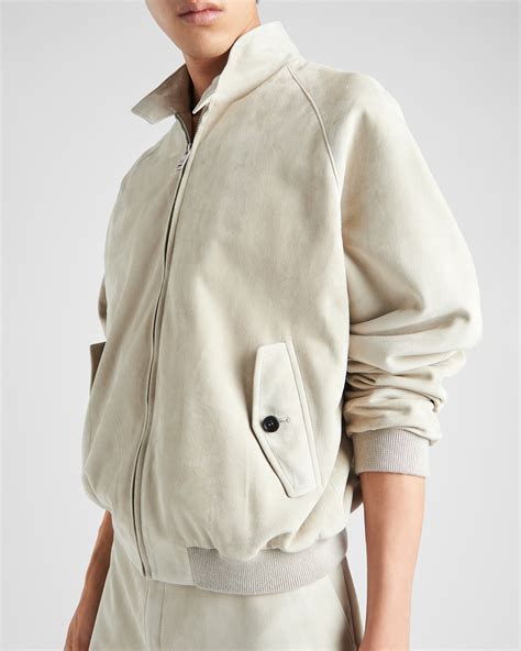 bomber hat prada|Ice Suede Bomber Jacket .